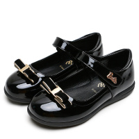芭比童鞋女童皮鞋2019新款儿童单鞋学生黑色演出鞋子2212