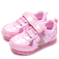 芭比童鞋2019新款春秋女童运动鞋时尚小公主发光鞋儿童休闲鞋秋季