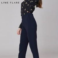 【商场同款】莱茵通勤后开叉休闲高腰小脚裤女LM1D303SPT104_1