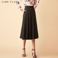 【商场同款】莱茵休闲裤女七分裤宽松褶皱裙裤纯色时尚外穿阔腿裤_678