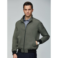 大卫山 男士加厚立领飞机员夹克商务短款休闲撞色外套