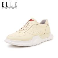 ELLEHOMME2019春季新款男鞋三色可选真皮休闲鞋运动鞋头层牛皮时尚个性鞋子男