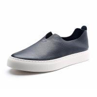 ELLE HOMME男士休闲鞋乐福鞋一脚蹬真皮潮流豆豆鞋懒人鞋