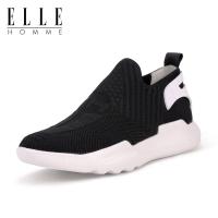 ELLEHOMME男鞋休闲鞋2019春季飞织面料厚底运动风袜鞋跑步鞋