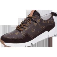 ELLEHOMME春季新款男鞋时尚透气舒适牛皮运动休闲跑鞋