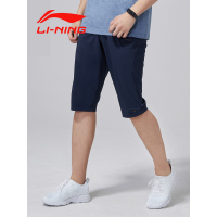李宁七分运动裤男士训练系列薄款男子男装梭织运动裤AKQN017