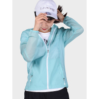 李宁(LI-NING)女子运动风衣防晒服夏季款连帽轻薄透气运动服AFDP208