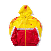 李宁(LI-NING)时装周连帽风衣男士皮肤衣速干卫衣夏季薄款运动服AFDP125