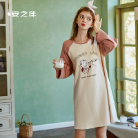 安之伴特卖秋季长袖睡裙女可爱卡通棉质睡衣春可外穿宽松学生家居服裙