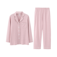 针织优质韩尔棉素色国民领女套装