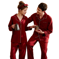 冰爽棉素色国民领长袖男套装