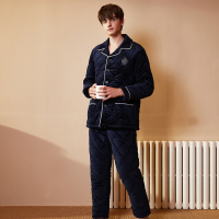 贝贝绒夹棉男套装