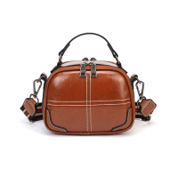 Royal Maine 2019新款牛皮宽肩带单肩包时尚复古女式斜挎包手提女包