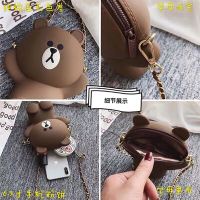迷你包可爱小熊包ck潮韩版斜挎女包新款手机包女款单肩包链条包