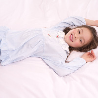 南极人女童睡衣棉质长袖中大小童薄款宝宝儿童睡衣女孩家居服套装