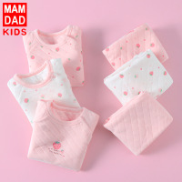 南极人新款儿童空气棉秋衣秋裤套装夹棉秋冬夹棉加厚内衣套装