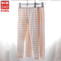 南极人女童秋裤全棉两条装儿童秋裤童装条纹女宝宝保暖裤