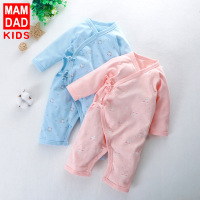 南极人儿衣服0-3个月宝宝爬服婴幼儿衣服小宝宝哈衣连体衣秋冬长袖