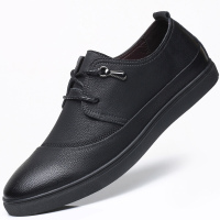 路易克思男鞋商务真皮鞋子男正装男士休闲皮鞋板鞋男韩版青年英伦耐磨潮鞋7782