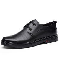路易克思秋季新品男士休闲鞋子韩版潮流商务透气男鞋真皮百搭系带爸爸鞋0717