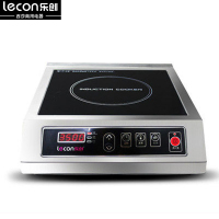 lecon乐创商用电磁炉 LC-SY3500 大功率电磁炉 商用3500W不锈钢平面按键式 5档位微晶面板