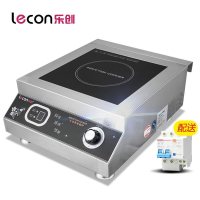 Lecon乐创 商用电磁炉5000W炒炉灶 平面商用大功率电磁炉5KW 工业炉 饭店煲汤平面灶