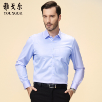 雅戈尔男装春季男士中年商务经典衬衣男纯棉DP免烫休闲衬衫男7068