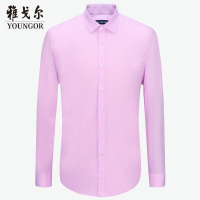 Youngor/新款衬衫男长袖商务休闲衬衣男DP免烫男士衬衫8826