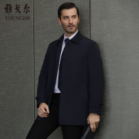 Youngor/雅戈尔秋冬新款男装中长款男士风衣男商务休闲外套7189