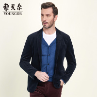 Youngor/雅戈尔秋冬款男士外套灯芯绒商务休闲西装男单西男4328