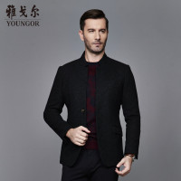 Youngor/雅戈尔秋冬款商务正装单西羊毛修身西装男外套男5A40