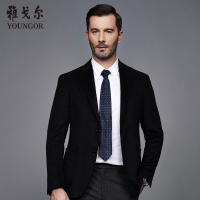 Youngor/雅戈尔秋冬款商务正装西装男羊毛修身单西外套男5A52