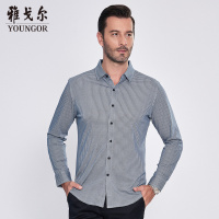 Youngor/雅戈尔春秋款男士长袖T恤官方商务休闲时尚职业中青年4D23