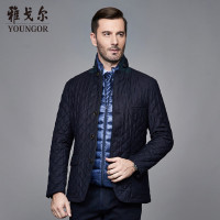 Youngor/雅戈尔冬装男士棉服立领都市时尚短款外套5FQY045FQY