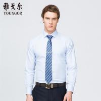Youngor/雅戈尔秋季新品男士商务正装蓝色DP免烫长袖衬衫626IBY