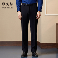 Youngor/雅戈尔秋季新品男士时尚都市藏青色牛仔裤058FWY