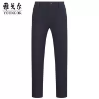 Youngor/雅戈尔夏季天丝莫代尔面料DP棉免烫休闲职业装黑色男士长裤997FWA