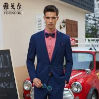 雅戈尔男装秋冬西装男羊毛微弹休闲西服男士外套修身男