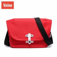 第九城（V.NINE）女士单肩包学生韩版夏季潮流时尚简约纯色糖果色百搭斜挎包