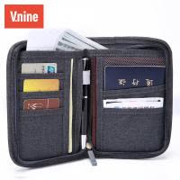 第九城(V.NINE)韩版短款护照包多功能收纳袋护照夹包旅行收纳包男女卡包