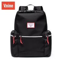 第九城（V.NINE） 双肩包男14英寸笔记本电脑包休闲商务学生书包大容量韩版防泼水背包 黑色