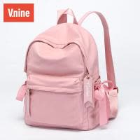 第九城（V.NINE）双肩包女时尚学院风背包女丝带蝴蝶结潮流韩版百搭甜美淑女女包休闲包包学生书包