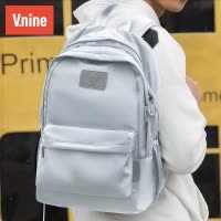 第九城（V.NINE）双肩包男士韩版大容量电脑包14英寸牛津布学生书包时尚防泼水运动休闲双肩背包