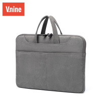 第九城（V.NINE）MacBook内胆包苹果air电脑包13.3/14英寸PU软皮防泼水手提包