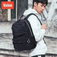第九城（V.NINE）双肩包男女韩版休闲电脑包14英寸电脑包商务潮流运动学生书包多功能防泼水旅行背包