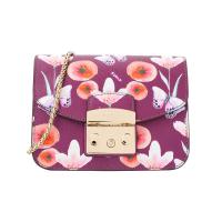 FURLA芙拉 皮质女士单肩斜挎手提包 金属链条小方包 BGZ7