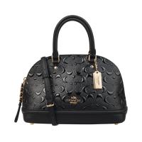 COACH 纯皮压花小号贝壳包