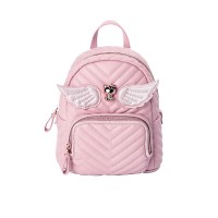 HELLO KITTY 凯蒂猫 小恶魔翅膀装饰猫头车线双肩包 粉色