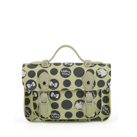 HELLO KITTY 凯蒂猫 波点猫头邮差包 绿色中号