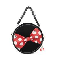 HELLO KITTY 凯蒂猫 波点蝴蝶结设计手提斜挎包 黑色